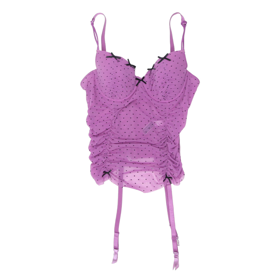 Y2K Mesh Dotted Corset