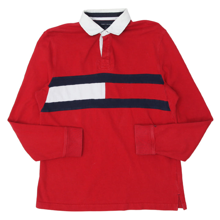 Mens Tommy Hilfger Logo Stripe Rugby Shirt