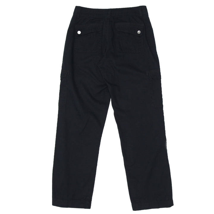 Ladies Lee Rolled Up Black Cargo Pants