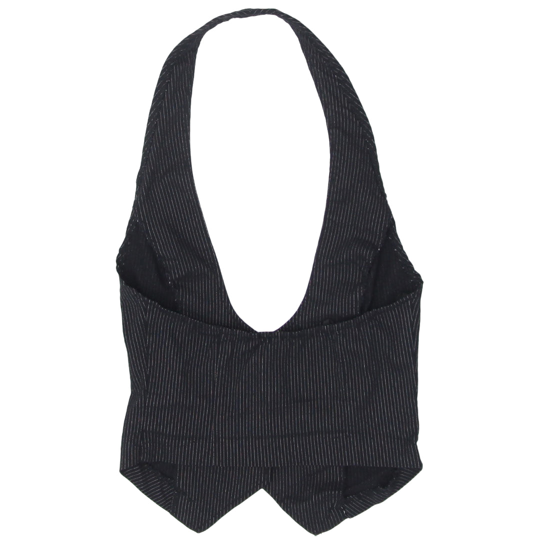 Y2K Stretch Halter Crop Waistcoat