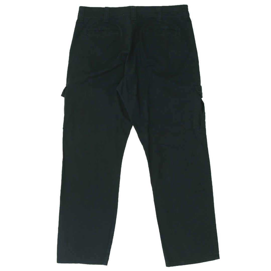 Mens Wrangler Relaxed Fit Black Cargo Pants