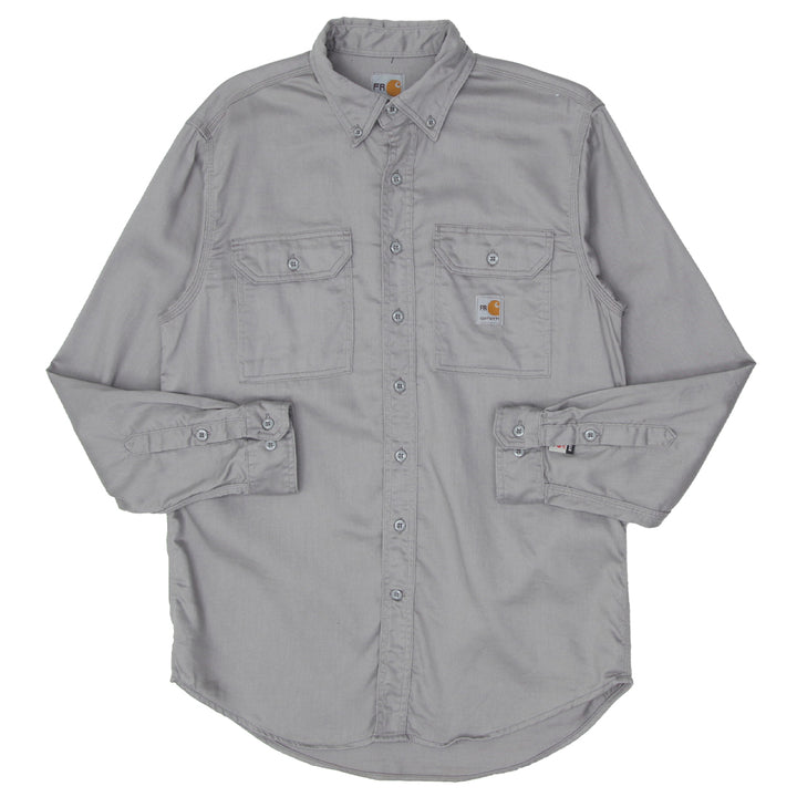 Mens Flame Resistant Carhartt Button Long Sleeve Shirt