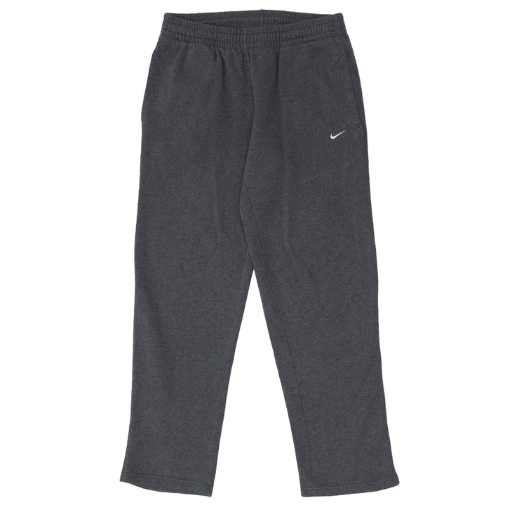 Mens Nike Swoosh Embroidered Gray Fleece Sweatpants