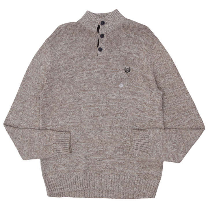 Mens Chaps Button High Neck Sweater