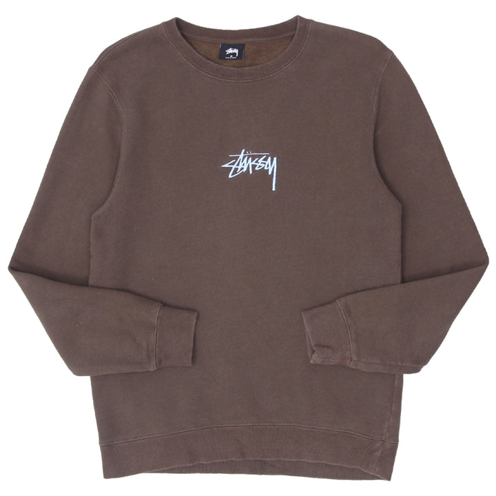 Mens Stussy Crewneck Sweatshirt Brown