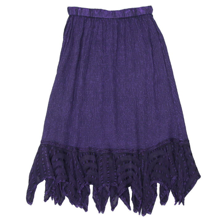 Y2K Purple Embroidered Long Skirt