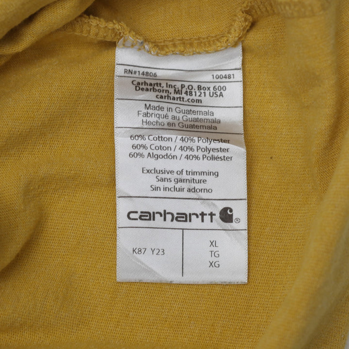 Mens Carhartt Loose Fit Pocket T-Shirt Yellow