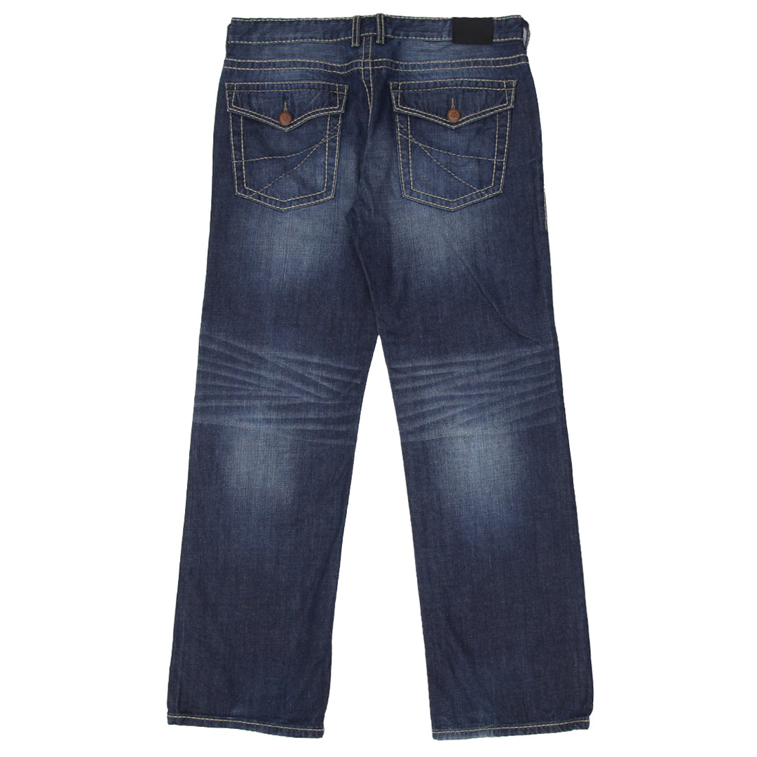 Mens Y2K Bootlegger Lucky Style Straight Jeans