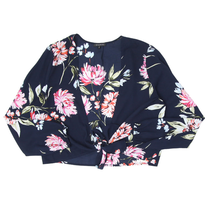 Ladies Floral Front Tie Top