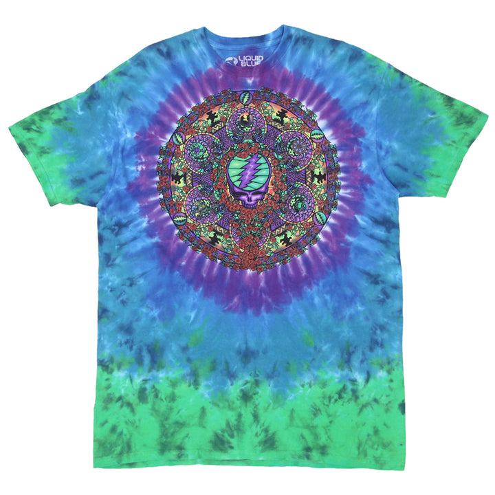 Mens Liquid Blue Mandala Tie Dye T-Shirt