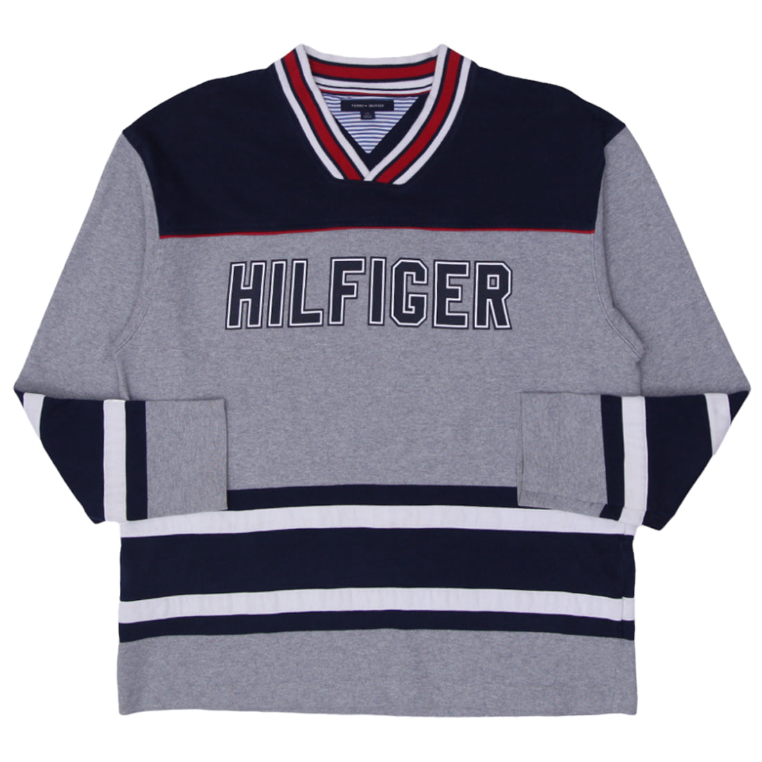 Mens Tommy Hilfiger Hockey Jersey Fashion Rerun Vintage