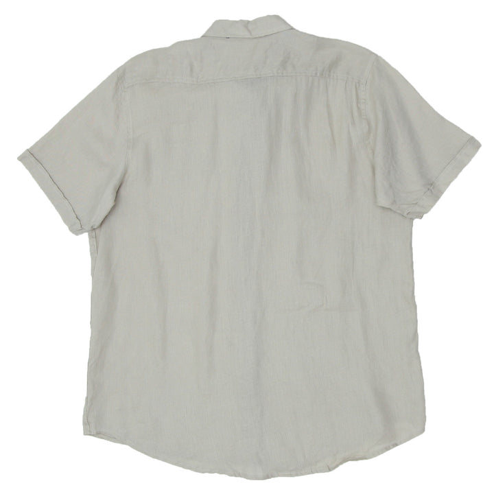 Mens Bruno Short Sleeve Pocket Pure Linen Shirt