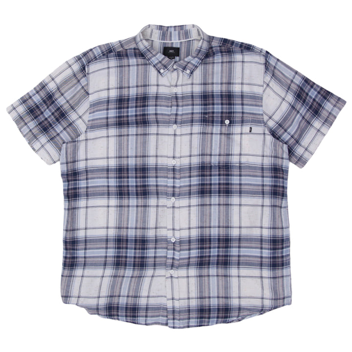 Mens Obey Plaid Short Sleeve Shirt