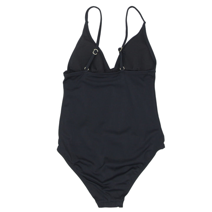 Ladies Strappy Black One Piece Swimsuit