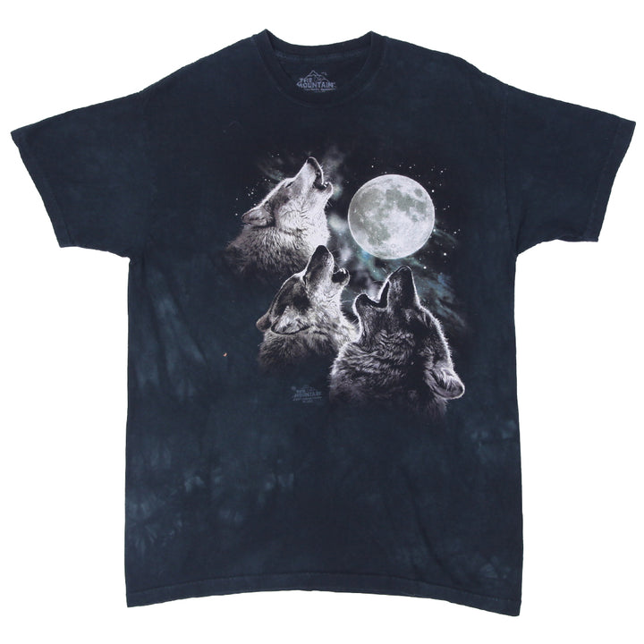 Mens The Mountain Howling Wolf Tie Dye T-Shirt