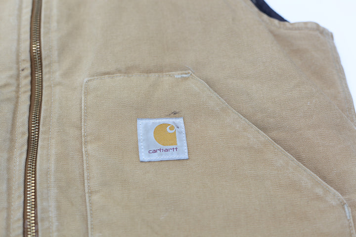 Vintage Carhartt Quilted Lined Brown Vest