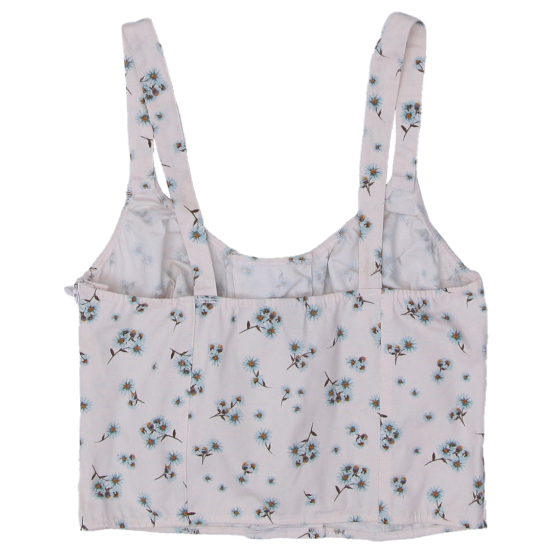 Ladies Victoria's Secret Lace Up Floral Crop Top