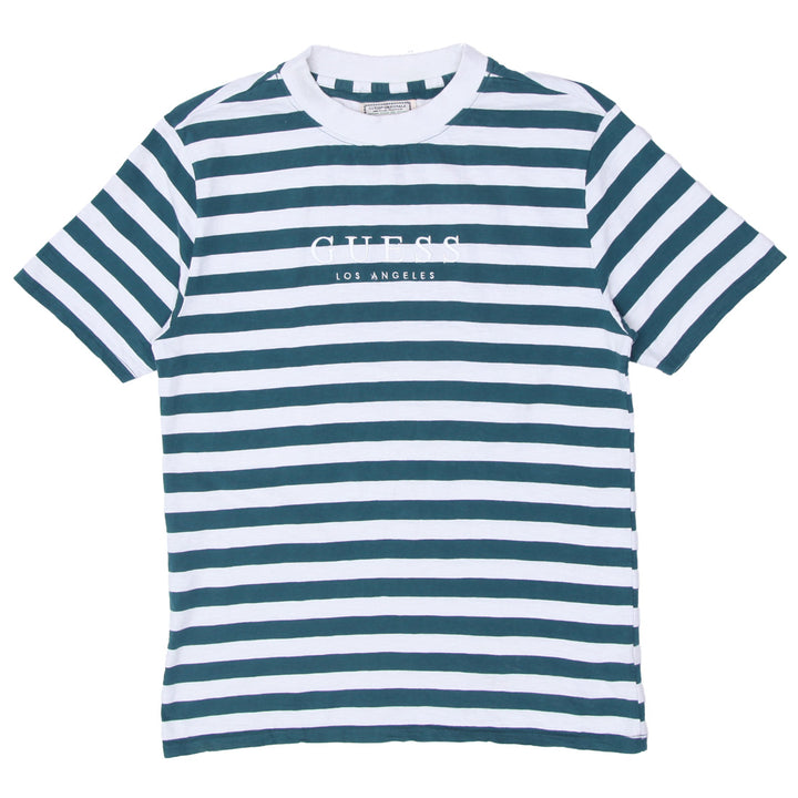 Mens Guess Original Embroidered Stripe T-Shirt