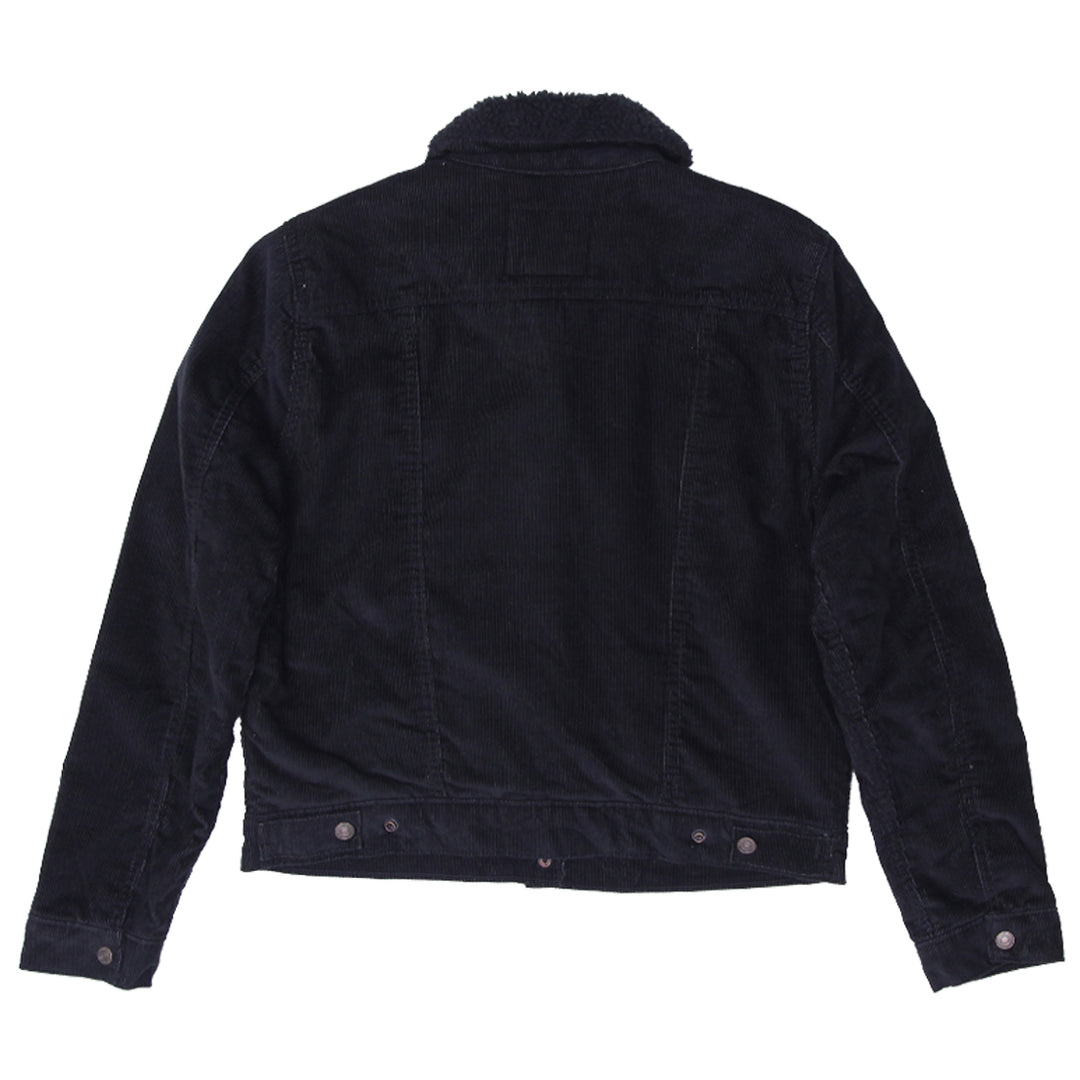 Ladies Levi Strauss Sherpa Fleece Lined Corduroy Jacket Black