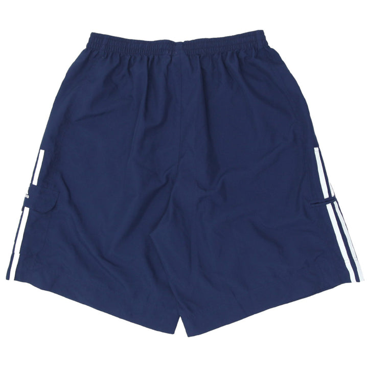 Mens Adidas White Stripes Navy Shorts