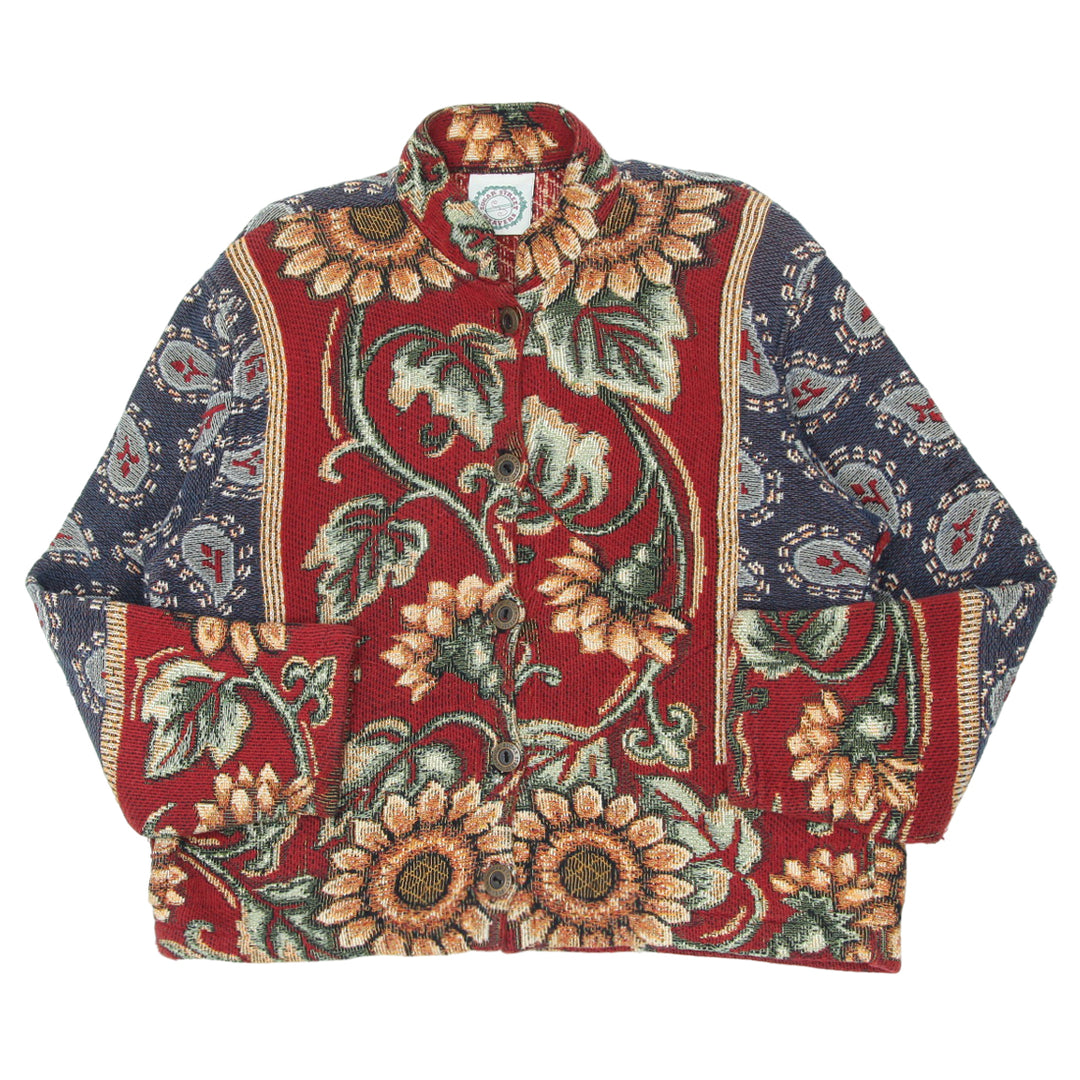 Vintage Sugar Weavers Tapestry Jacket Made In USA