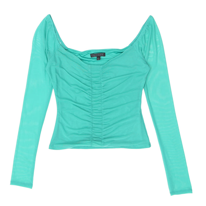 Ladies Guess Mesh Long Sleeve Off Shoulder Top