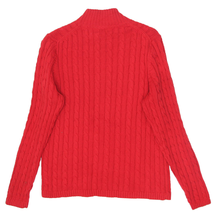 Ladies L.L.Beam Full Zip Cable Knit Sweater