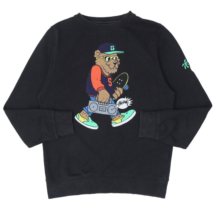 Mens Stussy Skateboard Black Crewneck Sweatshirt