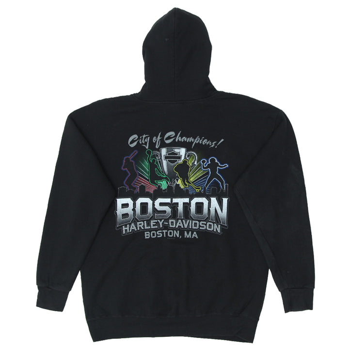 Mens Harley Davidson # 1 Boston City Of Champions Pullover Hoodie