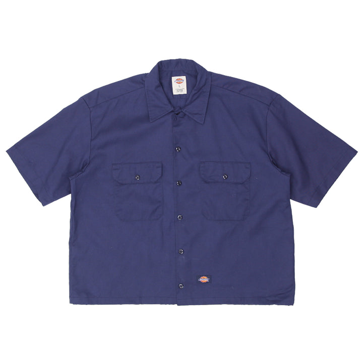 Mens Dickies Customized Work Shirt Navy Blue