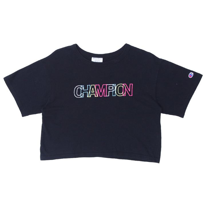 Ladies Champion Embroidered Crop T-Shirt