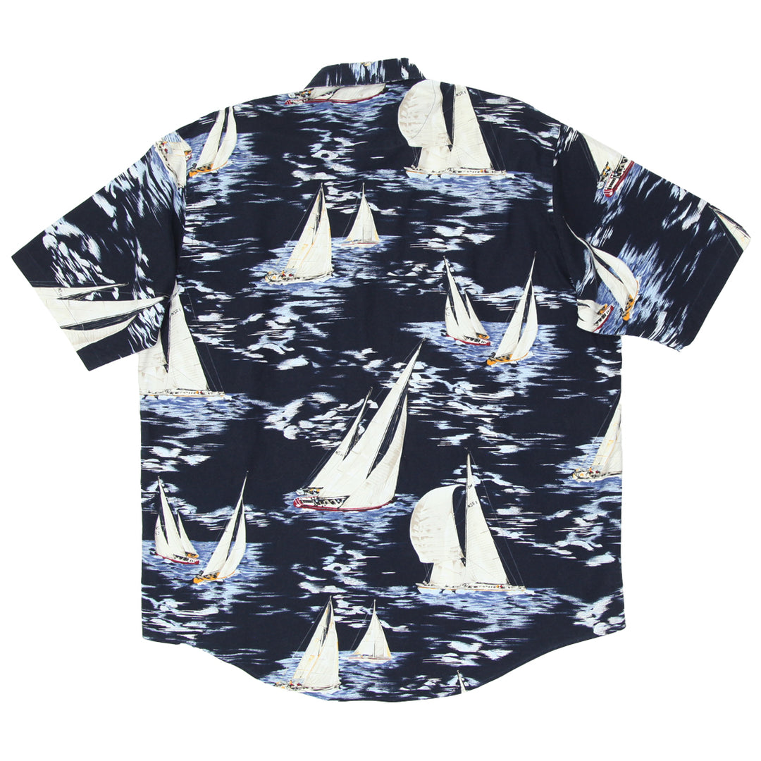 Mens Nautica Sailing Boat Printed Short Sleeve Shirt