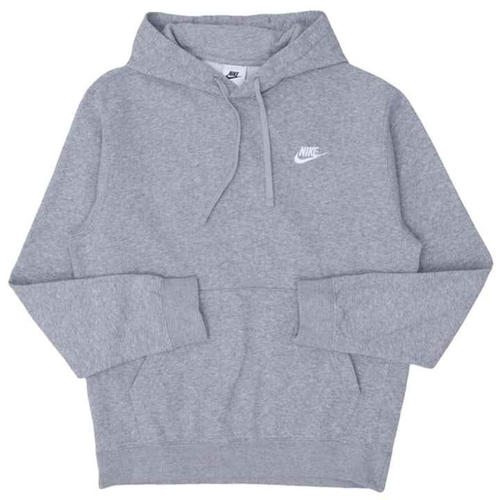 Mens Nike Embroidered Gray Pullover Hoodie