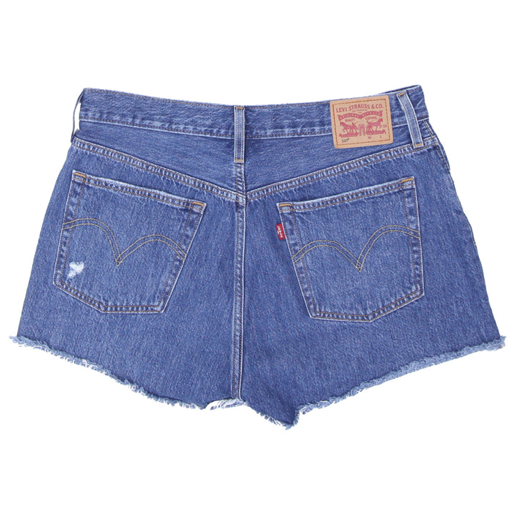 Ladies Levi Strauss 501 Ripped Denim Shorts