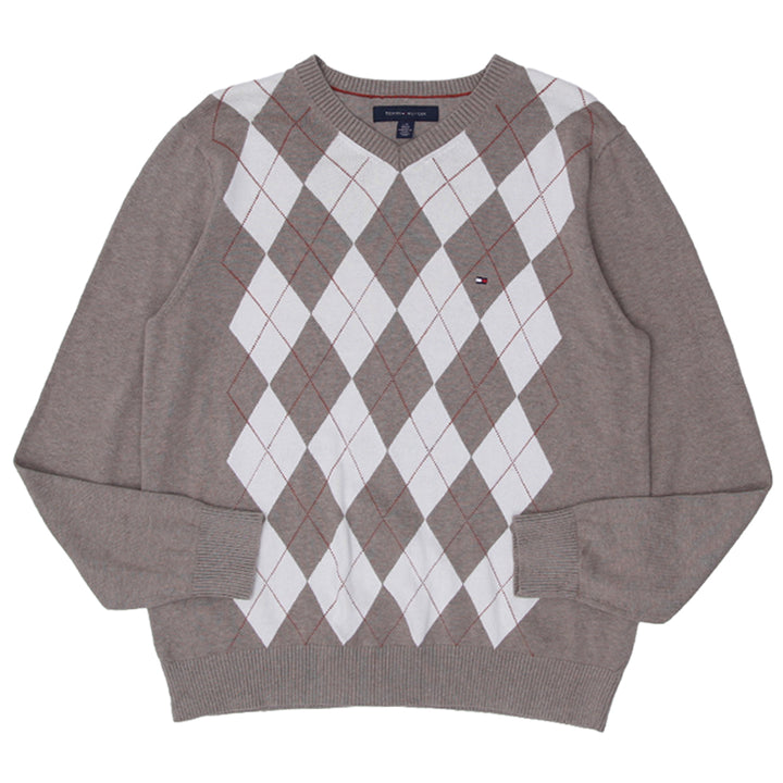 Mens Tommy Hilfiger Argyle V-Neck Sweater