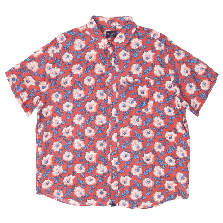 Mens UNTUCKit Relaxed Fit Floral Linen Shirt