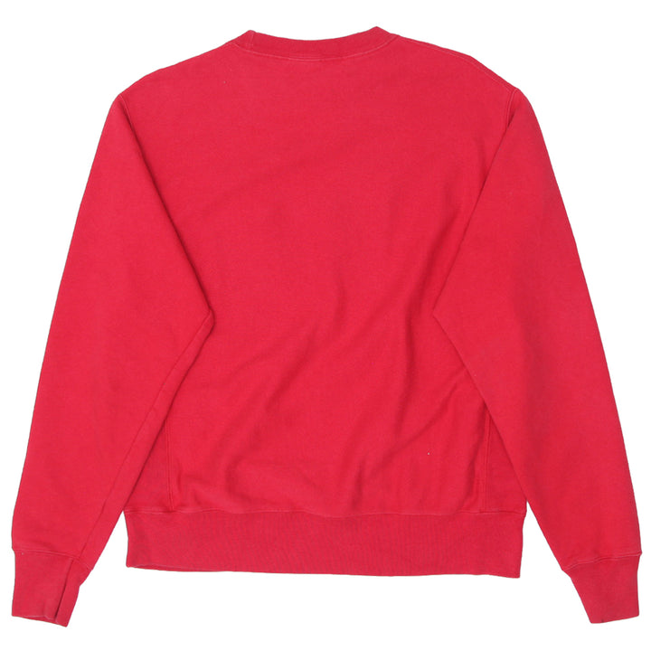 Mens Champion Reverse Weave Red Crewneck Sweatshirt