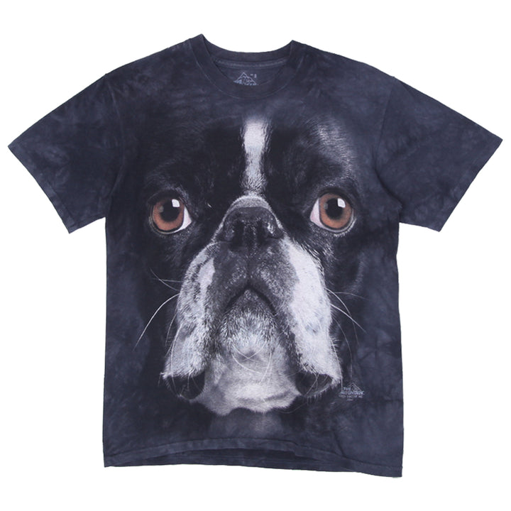 Mens The Mountain Black Pug Face Tie Dye T-Shirt