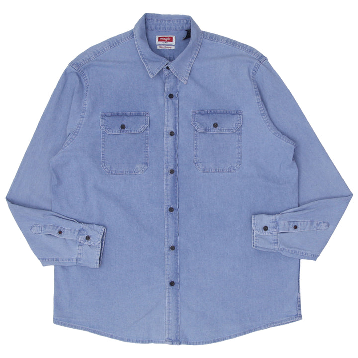 Mens Wrangler Long Sleeve Denim Shirt