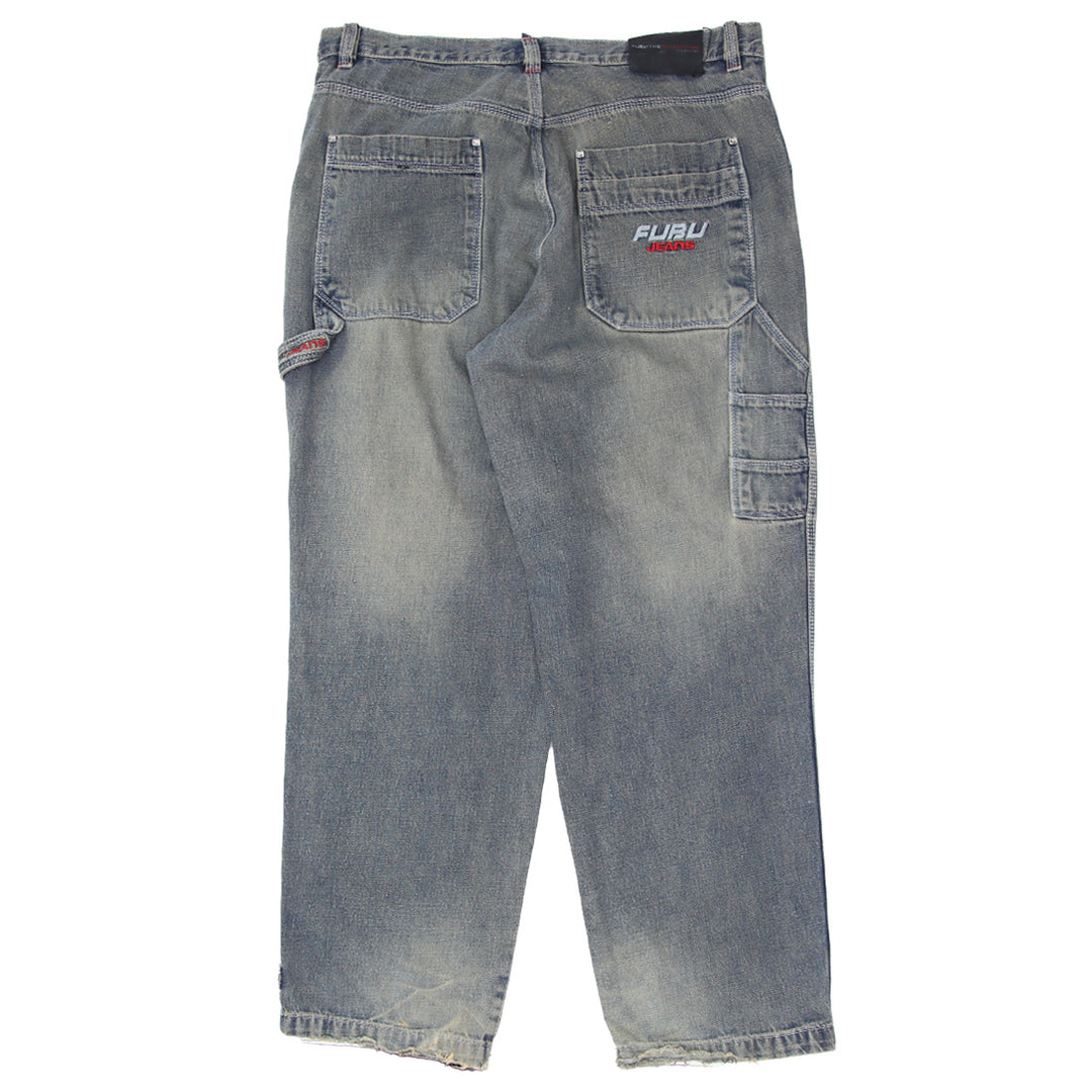 Mens Fubu The Collection Washed Carpenter Jeans