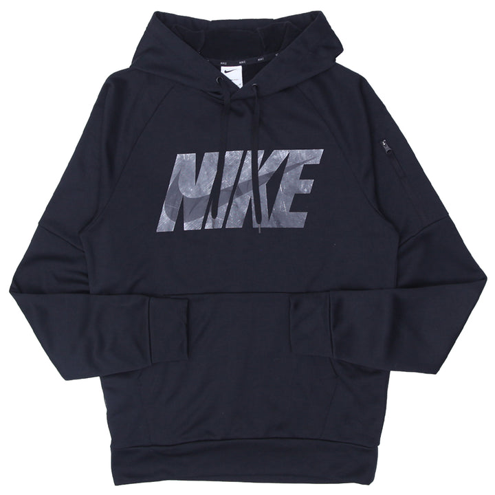 Mens Nike Therma Fit Spell Out Black Pullover Hoodie