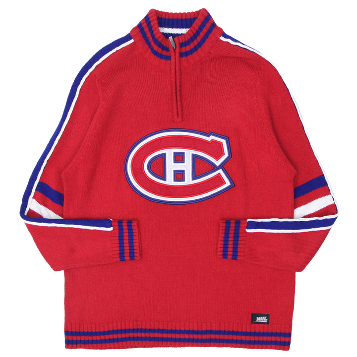 Mens NHL Montreal Canadiens Quarter Zip Sweater