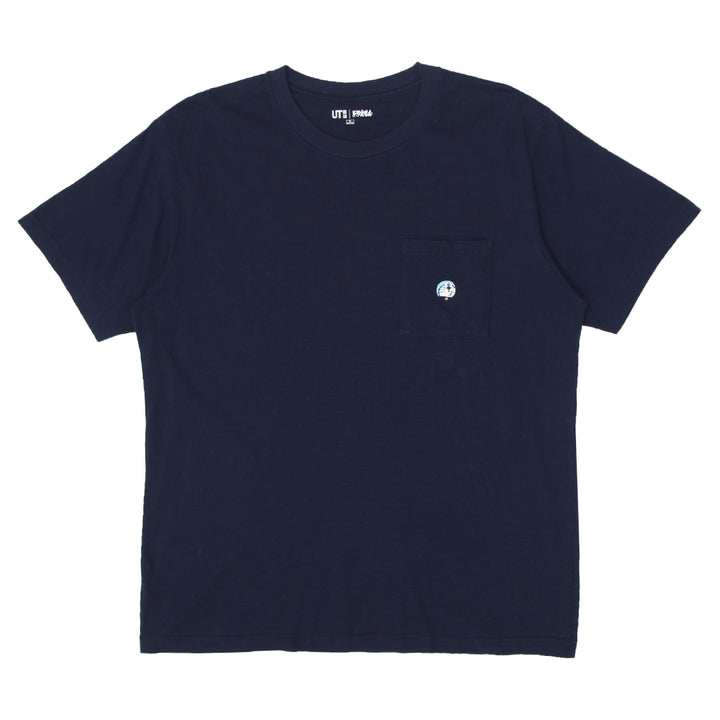 Mens Uniqlo Doraemon Navy Pocket T-Shirt