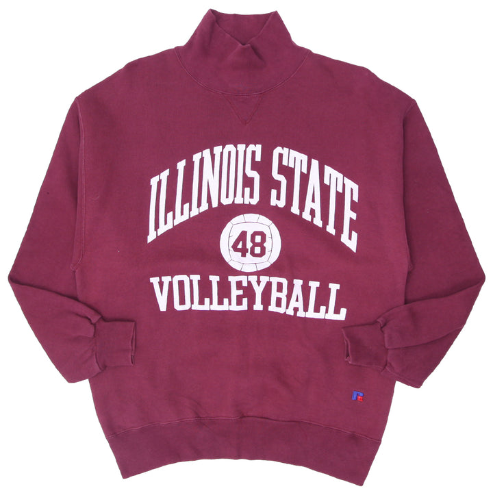 Vintage Russell Athletic Illinios State Volleyball High Neck Sweatshirt Made in USA L