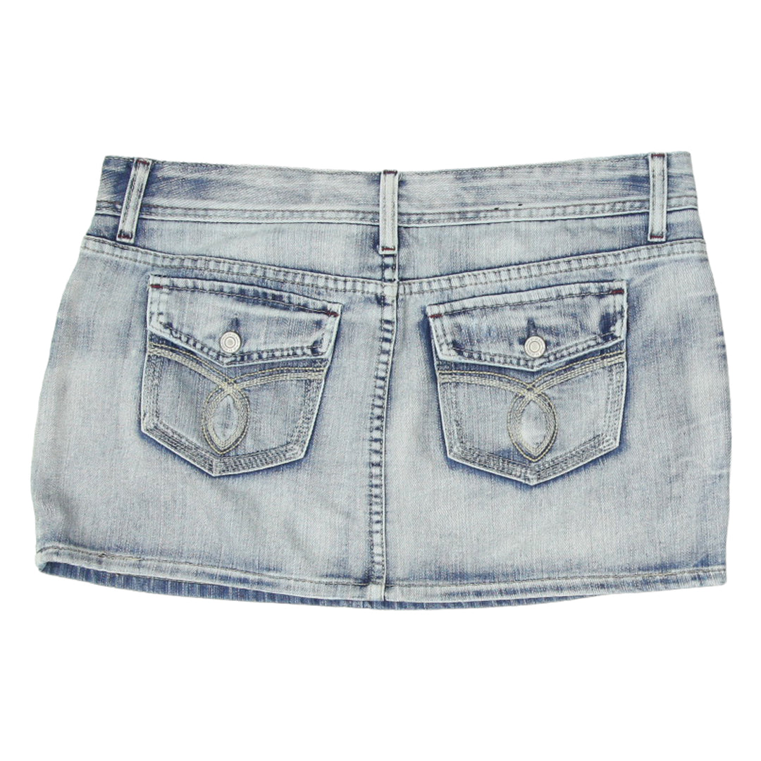 Y2K Ripped Denim Mini Skirt Rue21