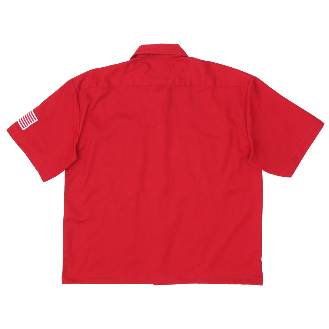 Mens Customize Dickies Red Short Sleeve Shirt