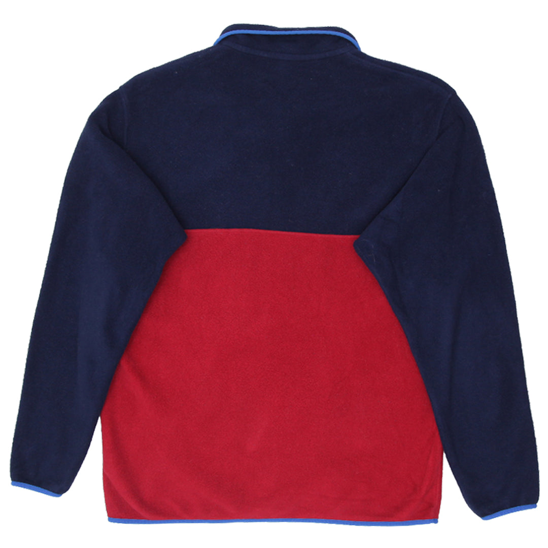 Mens Patagonia Synchilla Snap-T Fleece Pullover Navy / Red