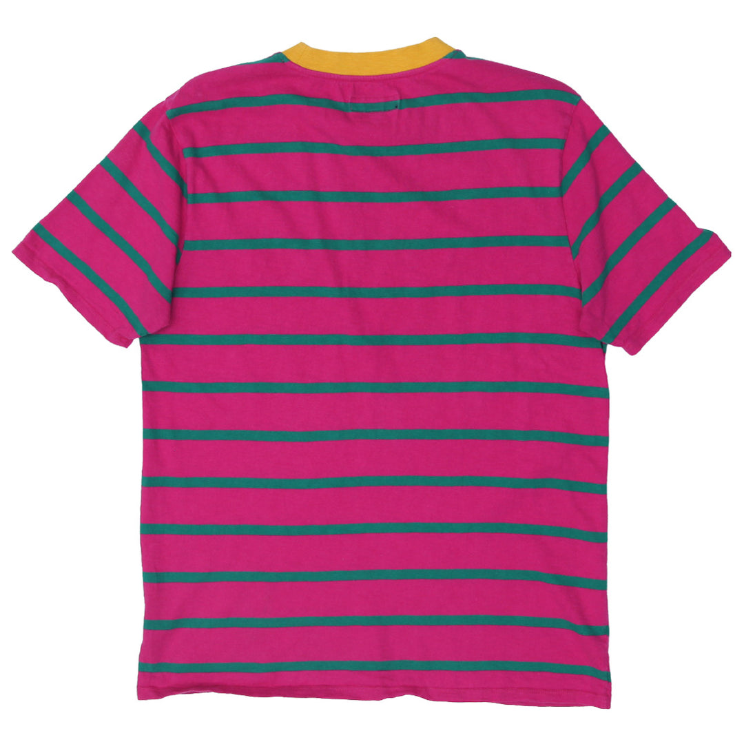 Mens Guess Vibras Embroidered Stripe Crewneck T-Shirt