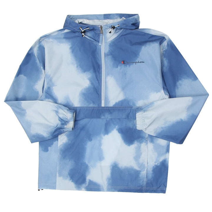 Mens Champion 1/2 Zip Tie Dyed Windbreaker Jacket