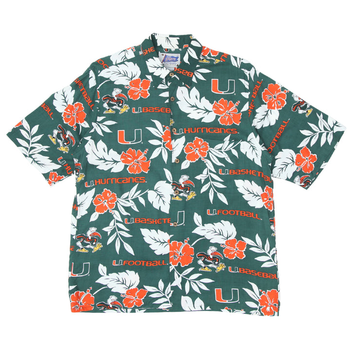 Mens Miami Hurricanes Hawaiian Shirt